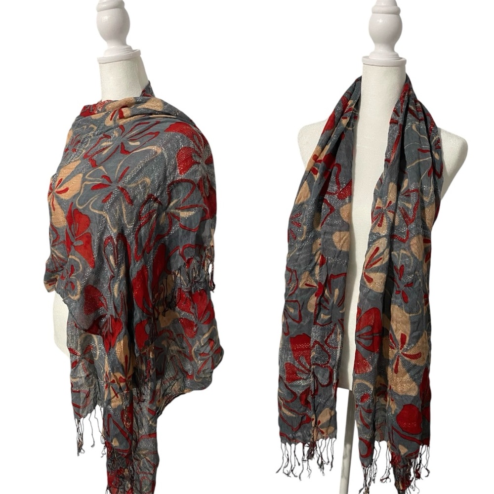 Floral Print Lightweight Scarf